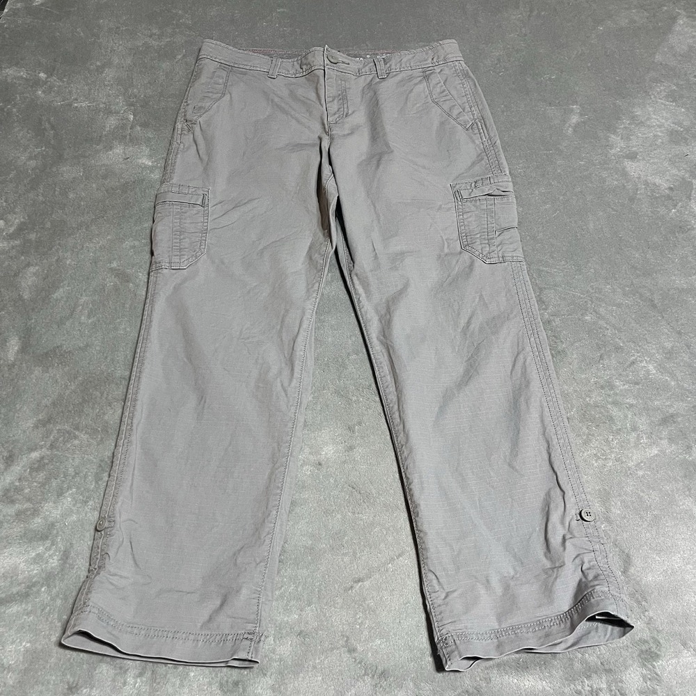 Eddie Bauer Pants Womens 8 Gray Slightly Curvy Crop Ripstop‎ Outdoors Active